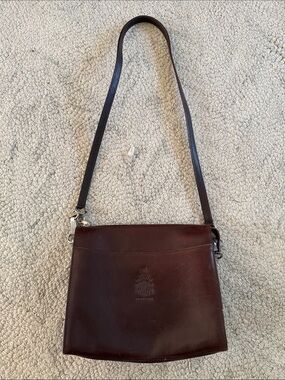 Vintage Mark Cross Brown Leather Shoulder Bag